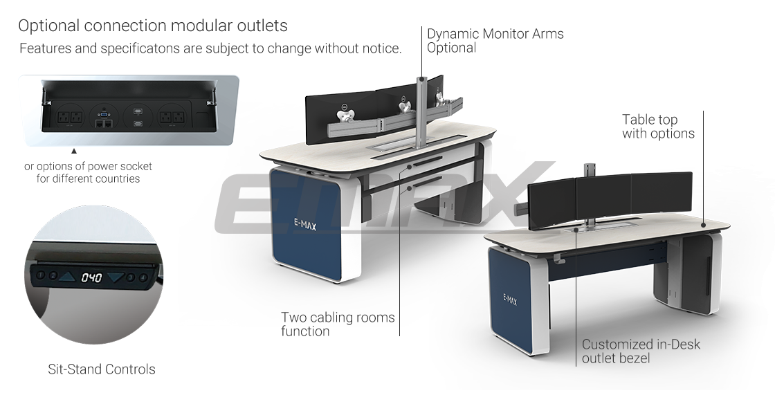 Sit Stand Consoles| Pro Gaming Desk - Emax Control Room Workstations